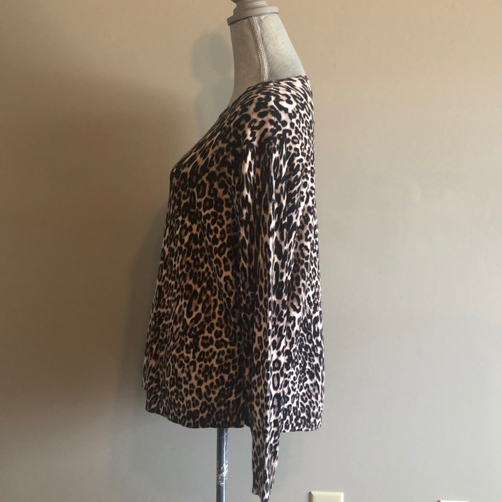 Cable & Gauge Animal Print Zip Back Sweater Size XL - Picture 3 of 9